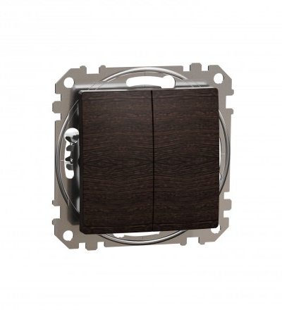 SDD181118 Tlačítko dvojité 1/0+1/0, Wenge, Schneider electric
